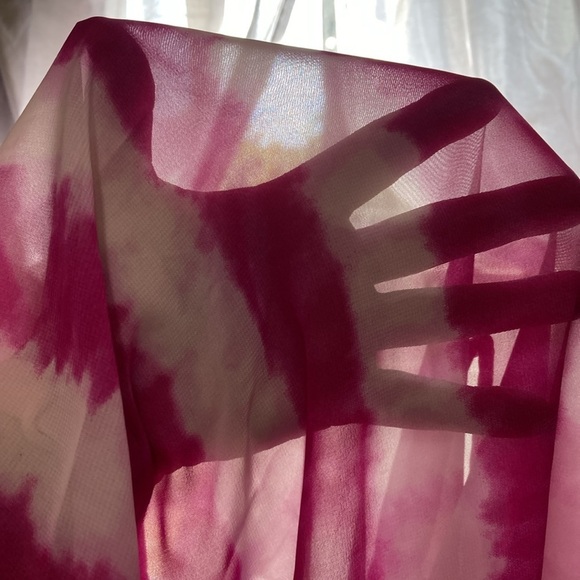 AB Studio pink and white sheer top size L - Picture 8 of 8